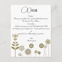 Elegant Timeless Soft Gold Floral Minimalism Enclosure Card