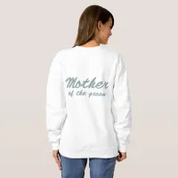 Dusty Blue Script Mother of the Groom Embroidered Sweatshirt