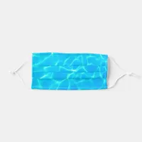 Aqua Water Pattern With Reflection Waves Adult Cloth Face Mask