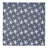 Beach Vibes Sea Star Starfish Navy Blue Patterned Duvet Cover