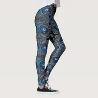 Aztec art,  vibrant, reflecting the culture leggings