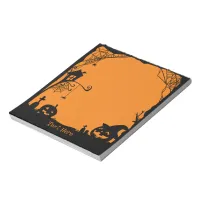 Halloween Scene Black Orange Notes