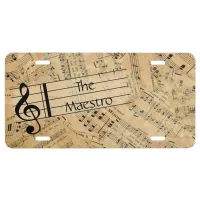 Pieces of Vintage Music ID389 License Plate