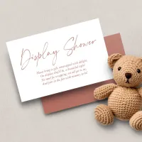 Terracotta Modern Handwritten Display Shower Enclosure Card