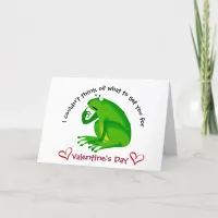 VAlentine's Day Humor, cute Frog Card