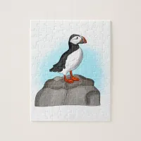 Cute Hand drawn Puffin Jigsaw Puzzle