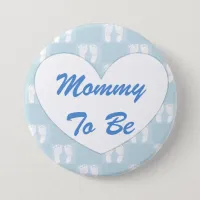 Mommy to Be Baby Shower Button Blue