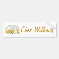 Retro Art Caravan Owner's Bumper Sticker