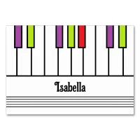 Piano Keys Colorful Music Table Place Name Card