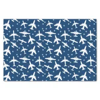 Blue Aviation Themed Aeroplane Pattern Tissue Paper