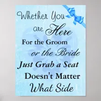 Wedding Seating Chart, Sit "wherever" Poster