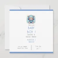 Baby Boy Photo Announcement