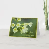 Little Yellow Flowers Blended Family Wedding Card