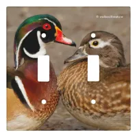 Beautiful Touching Moment Between Wood Ducks Light Switch Cover