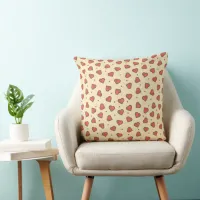 Hearts and Dots Throw Pillow