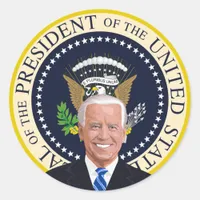 potus joe biden presidential seal round stickers