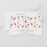 Modern Cute Desserts Cakes Bakery Pastry Chef Business Card