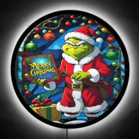 Grinch spreads Christmas gifts and joy LED Sign