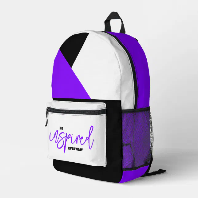 Uplifting Be Inspired Everyday Printed Backpack