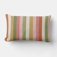 Fall Blessings Autumn Romance Stripe Lumbar Pillow