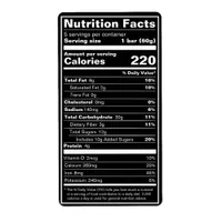 Custom Black FDA Compliant Nutritional Food Label