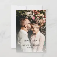 Modern Simple Overlay Photo Thank You Card