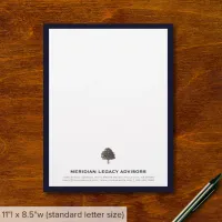 Sophisticated Tree Logo Letterhead