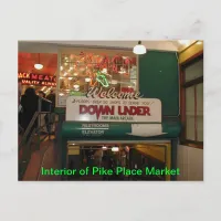 Interior of Pike Place Market Seattle, WA Postcard