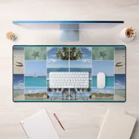 Caribbean Photo Collage Desk Mat