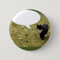 Say Something Kitty Pinback Button