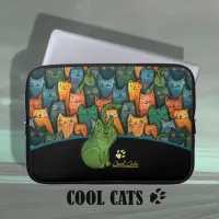 Cool Cats Pattern Laptop Notebook Bag Case