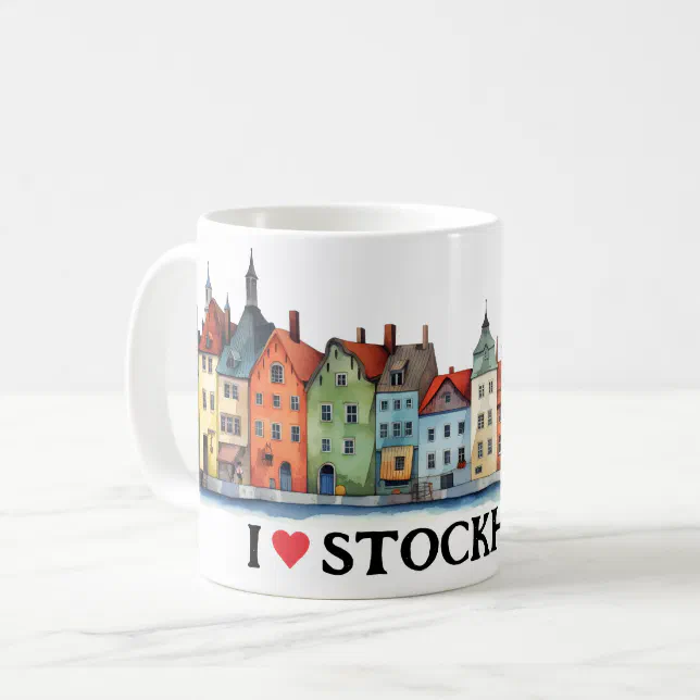 I Love Stockholm | Sweden Travel | Coffee Coffee Mug