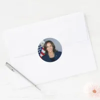 Vice President Kamala Harris Official Portrait  Classic Round Sticker