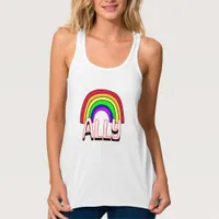 LGBTQIA+ Ally | Cute Rainbow and Heart Pride  Tank Top