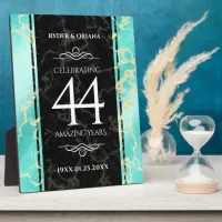 Elegant 44th Turquoise Wedding Anniversary Plaque