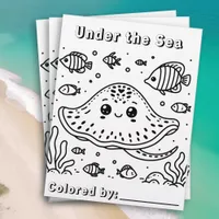 Cute Sting Ray in the Sea | Kid's Coloring Page