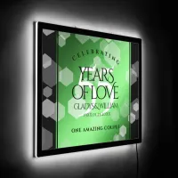 Elegant 55th Emerald Wedding Anniversary LED Sign