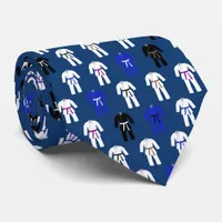 Jujitsu Jiu Jitsu Gi Pattern Neck Tie