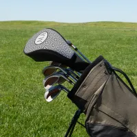 Black and White with Initials Golf Head Cover