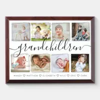 Gift for Grandparents Grandchildren Photo Collage Award Plaque