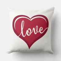 love in heart valentines throw pillow