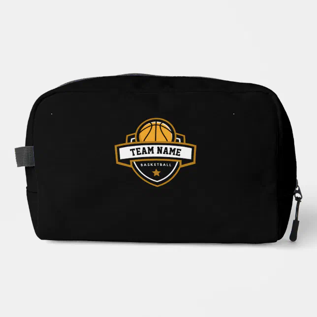 Black Basketball Shield  Dopp Kit