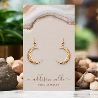 Elegant Gold Glitter Marble Agate Jewelry Display Business Card