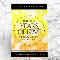 Elegant 13th Citrine Wedding Anniversary Acrylic Sign