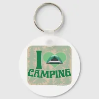 I Heart Camping Keychain