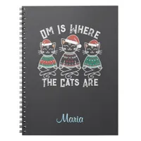 Om Is Where the Cats Are Festive Holiday Notebook