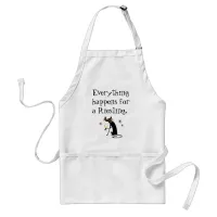 Everything Happens for a Riesling Wine Pun Adult Apron