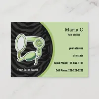 green Hair Salon businesscards Appointment Card