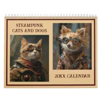 Steampunk Cats and Dogs AI Calendar