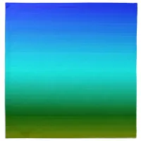 Sea and Sky Blue and Green Gradient Cloth Napkin
